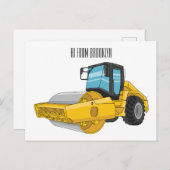 Carte Postale Caricature à rouleaux de route (Devant / Derrière)