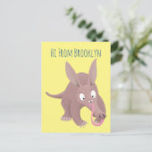 Carte Postale Caricature amusante de Aardvark (Debout devant)