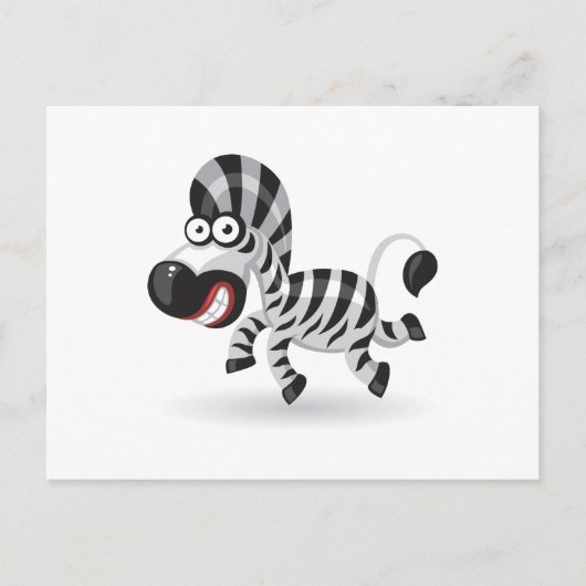 Carte Postale Caricature bébé Zebra (Devant)