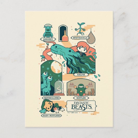 Carte Postale Caricature Bêtes fantastiques Scènes (Devant)