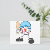 Carte Postale Caricature cool de base-ball (Debout devant)