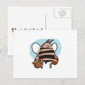 Carte Postale Caricature d'abeille (Devant / Derrière)