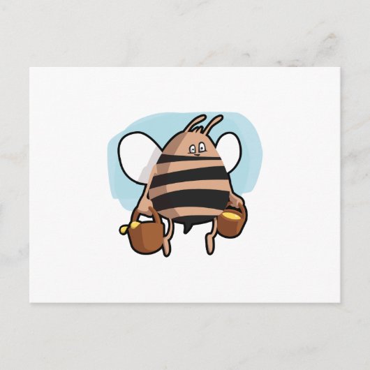 Carte Postale Caricature d'abeille (Devant)