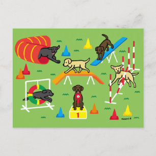 Carte Postale Caricature d'agilité pour rétrificateur de chocola