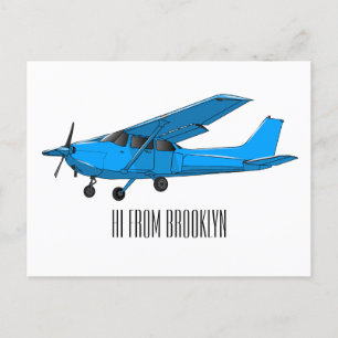 Carte Postale Caricature d'avion à voilure fixe