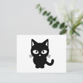 Carte Postale Caricature de chat noir (Debout devant)
