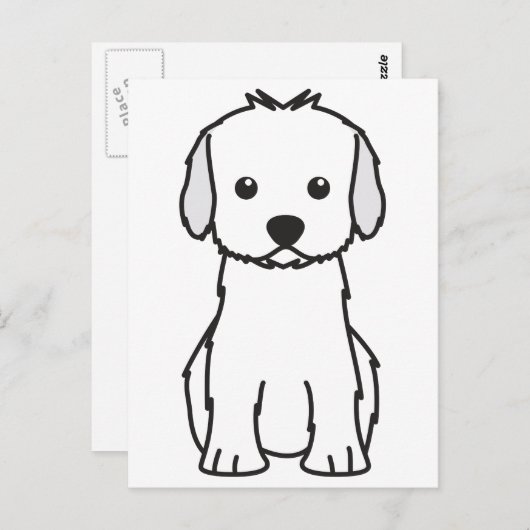 Carte Postale Caricature de chien Cockapoo (Devant / Derrière)