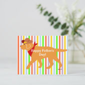 Carte Postale Caricature de cowboy du Labrador jaune (Debout devant)