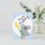 Carte Postale Caricature de Cute Chubby Koala illustration anniv (Debout devant)