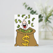 Carte Postale Caricature de la chute du revenu (Debout devant)