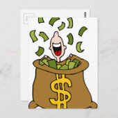 Carte Postale Caricature de la chute du revenu (Devant / Derrière)