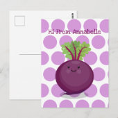 Carte Postale Caricature de la cuisine à la racine de betterave  (Devant / Derrière)