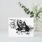 Carte Postale Caricature de la gondole de Venise (Debout devant)