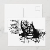 Carte Postale Caricature de la gondole de Venise (Devant / Derrière)