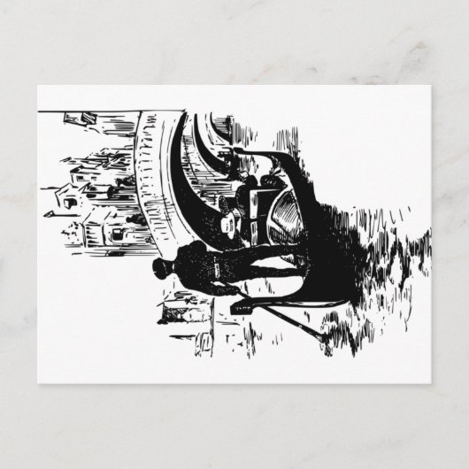 Carte Postale Caricature de la gondole de Venise (Devant)