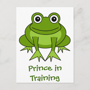 Carte Postale Caricature de la Grenouille - Prince en formation