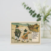 Carte Postale Caricature de la règle 10 du golf antique (Debout devant)