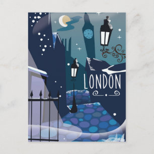 Carte Postale Caricature de Londres victorienne