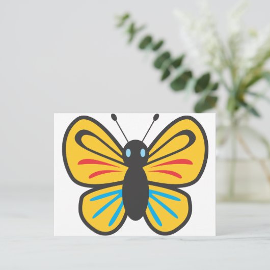 Carte Postale Caricature de monarque à papillon mignon (Debout devant)