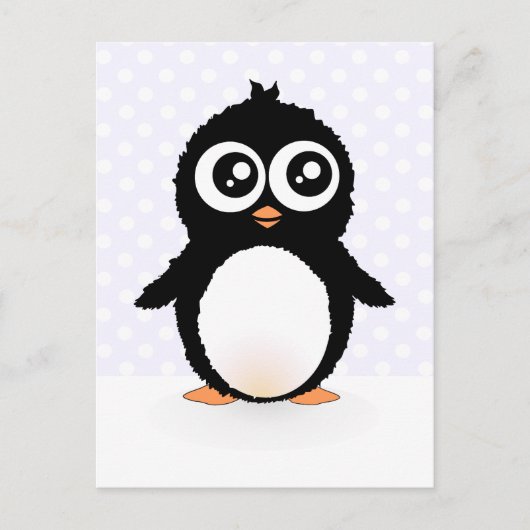 Carte Postale Caricature de pingouin mignon (Devant)