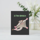 Carte Postale Caricature de planeur de sucre joyeux (Debout devant)