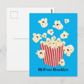 Carte Postale Caricature de pop-corn drôles (Devant / Derrière)