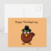 Carte Postale Caricature de Thanksgiving Turquie (Devant / Derrière)