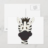 Carte Postale Caricature de Zebra (Devant / Derrière)