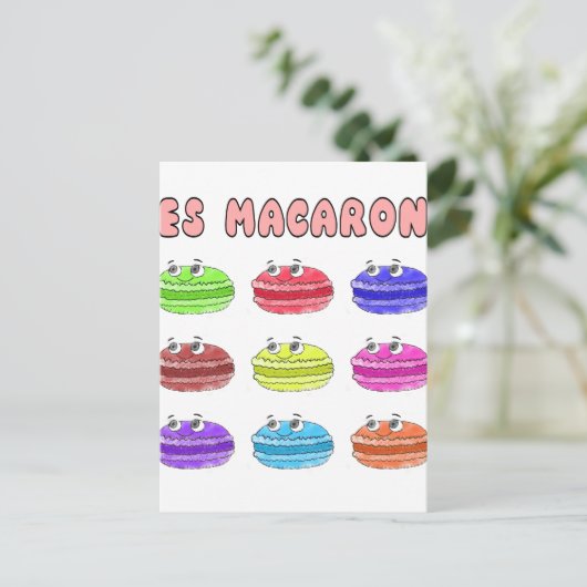 Carte Postale Caricature des Macarons (Debout devant)