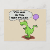Caricature d'humour dragon vert mignon et drôle