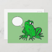 Carte Postale Caricature do-it-yourself grenouille verte (Devant / Derrière)