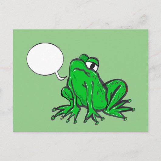 Carte Postale Caricature do-it-yourself grenouille verte (Devant)