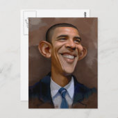 Carte Postale Caricature d'Obama (Devant / Derrière)