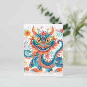 Carte Postale Caricature Dragon chinois (Debout devant)
