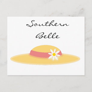 Carte Postale Caricature du Casquette Southern Belle Summer Dais
