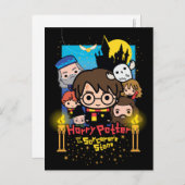 Carte Postale Caricature Harry Potter et la Pierre du Sorcier (Devant / Derrière)
