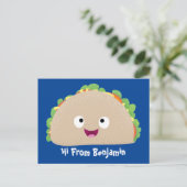 Carte Postale Caricature joli sourire taco dessin animé (Debout devant)