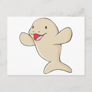 Carte Postale Caricature joyeuse de Manatee