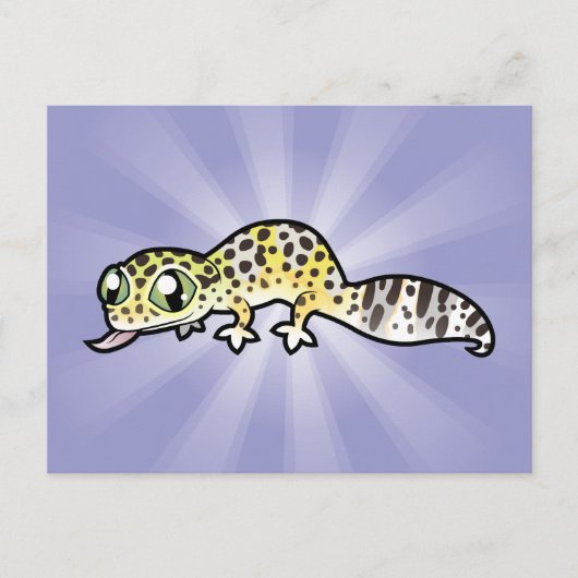 Carte Postale Caricature Leopard Gecko (Devant)