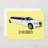 Carte Postale Caricature limousine (Devant / Derrière)