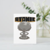 Carte Postale Caricature mignon nuage de champignon atomique (Debout devant)