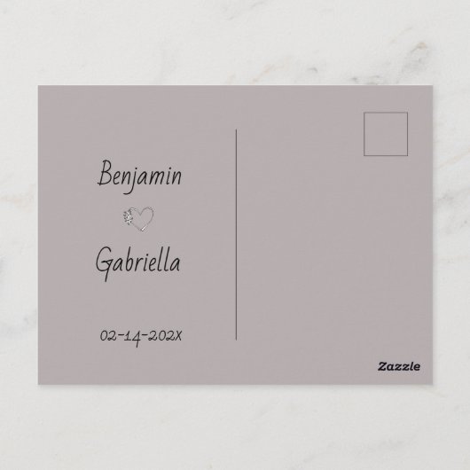 Carte Postale Caricature mignonne Amoureux de les chats Coeurs S (Dos)