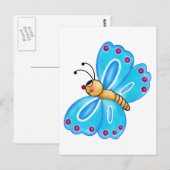 Carte Postale Caricature papillon (Devant / Derrière)
