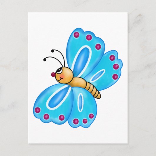 Carte Postale Caricature papillon (Devant)