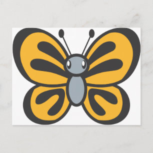 Carte Postale Caricature papillon orange