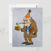 Carte Postale caricature personne âgée (Devant / Derrière)