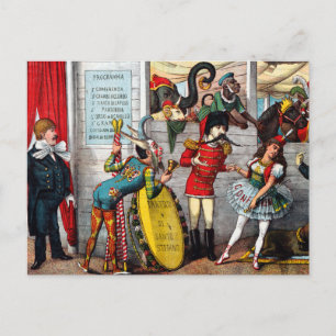 Carte Postale Caricature Politique Italienne Des Interprètes De 