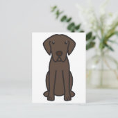 Carte Postale Caricature pour chien de chasse de la baie de Ches (Debout devant)