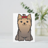 Carte Postale Caricature pour chien du Yorkshire Terrier (Debout devant)