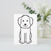 Carte Postale Caricature pour chien Goldendoodle (Debout devant)